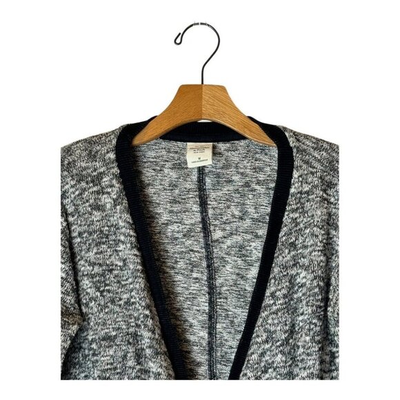 Abercrombie & Fitch Sweater Women Medium Black Knit Metallic Wrap Front Pullover - Picture 3 of 10